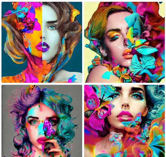 A portrait exuding Alberto Seveso and Geo2099’s distinctive styles; an ultra-detailed and hyper-realistic portrayal of Ana de Armas, designed with Lisa Frank aesthetics, featuring popular art elements such as butterflies and florals, sharp focus, akin to a high-quality studio photograph, with meticulous detailing, made famous by artists such as Tvera, Wlop, and Artgerm