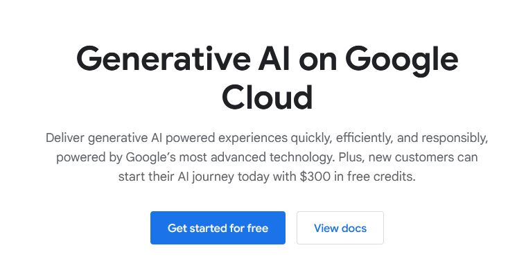 Google's generative AI tools